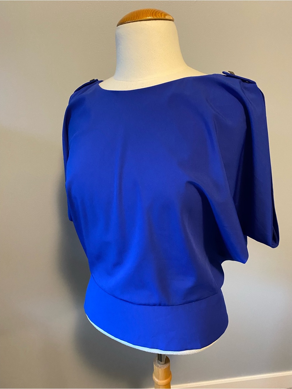 Women's Royal Blue Boatneck Blouse